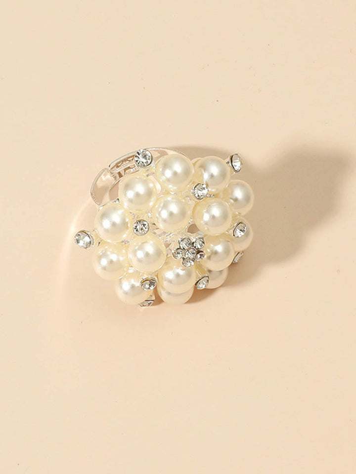 Bague réglable géométrique en forme de fleur