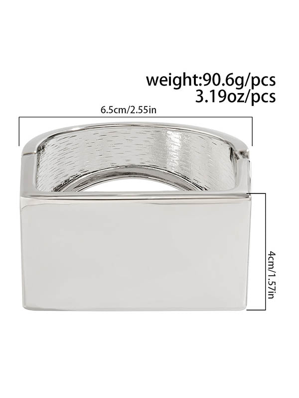 Parure bracelet et bague géométrique