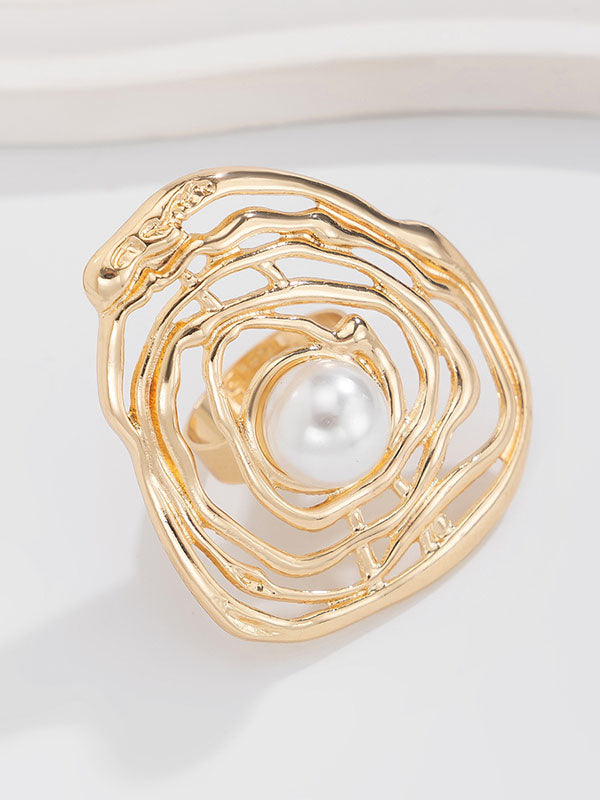 Bague géométrique ajourée