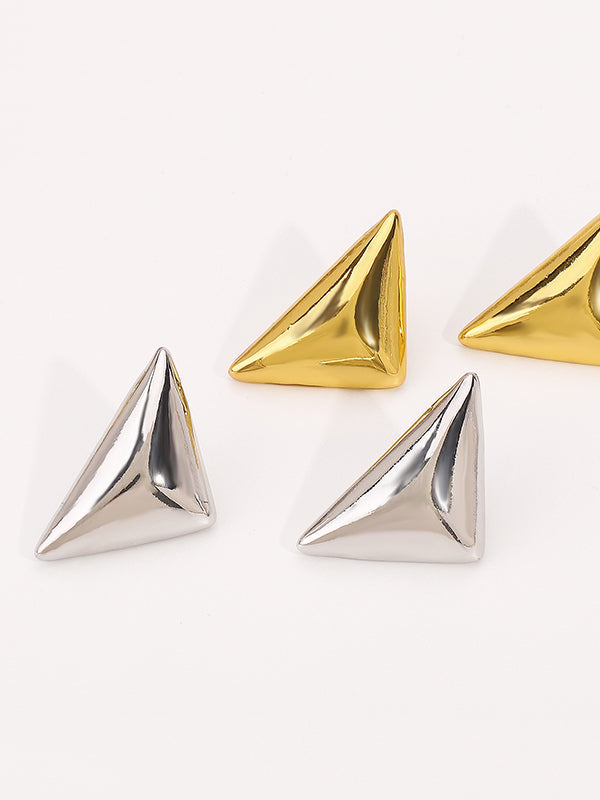 Boucles d'oreilles géométriques couleur unie