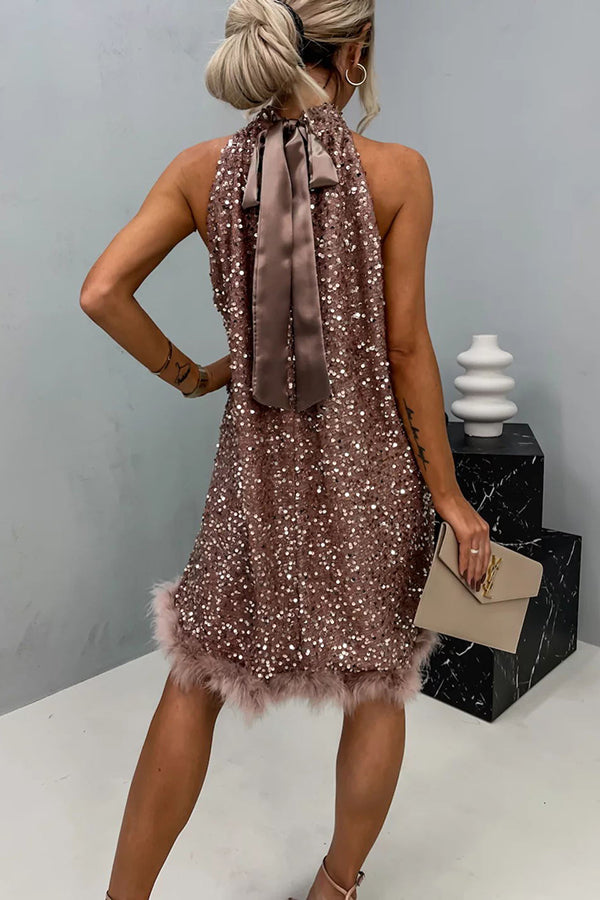 Zara | Robe Mini à Col Halter Découpée