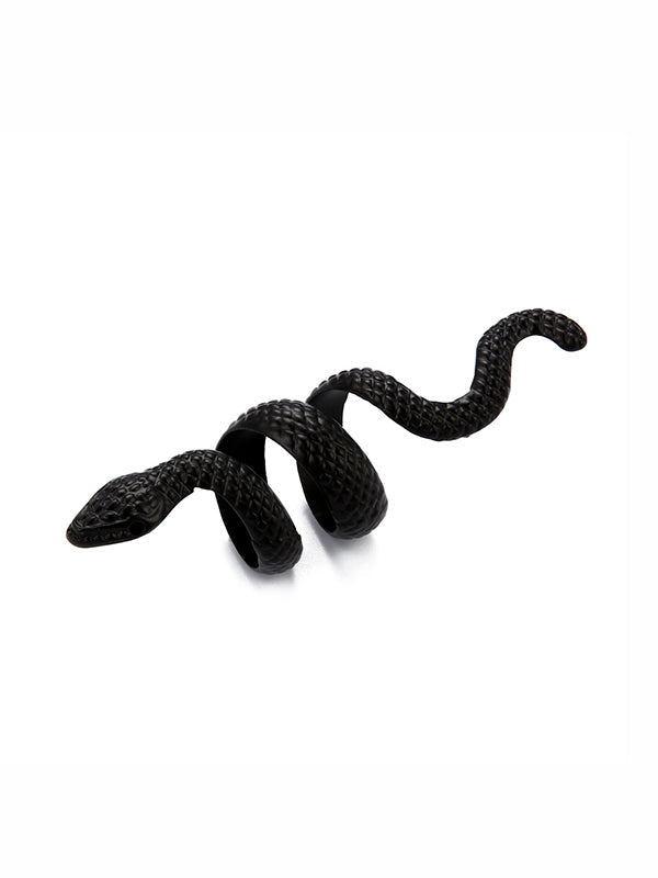 Bague en forme de serpent, couleur unie