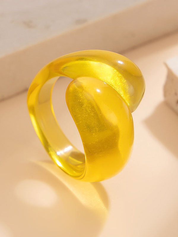 Bague géométrique couleur unie