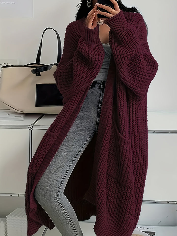 Lena | Cardigan long en tricot intemporel pour femmes