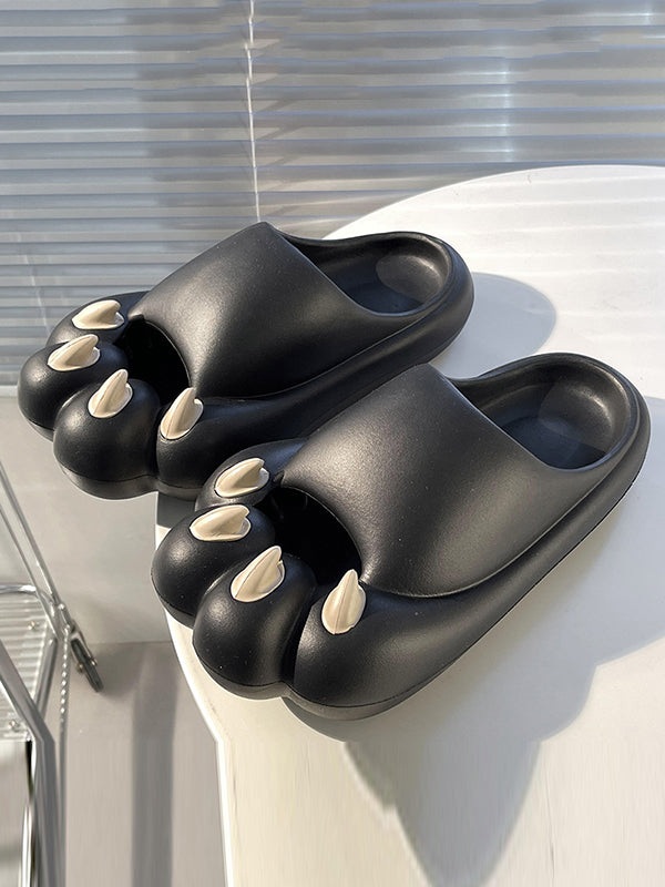 Pantoufles creuses en forme de patte de chat