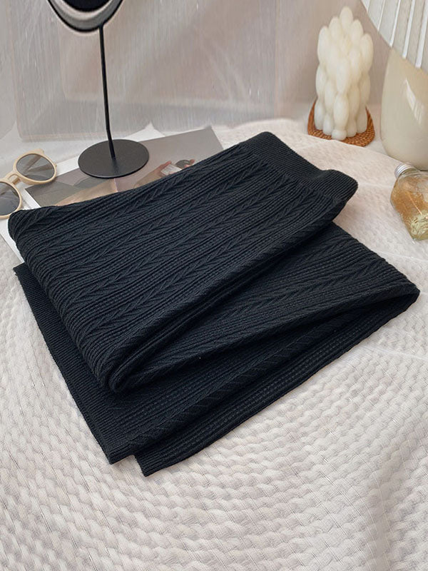 Pantalon ample taille haute, couleur unie