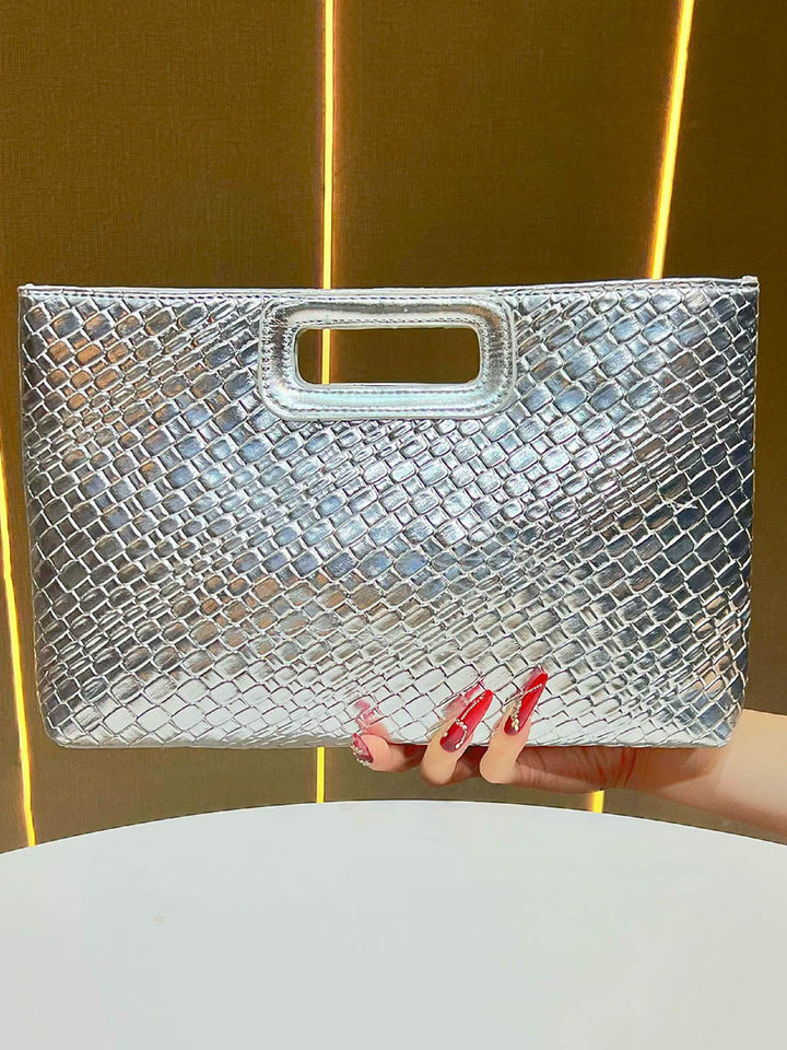 Chaînes Sacs à bandoulière en peau de serpent brillant géométrique Sacs de soirée & Pochettes