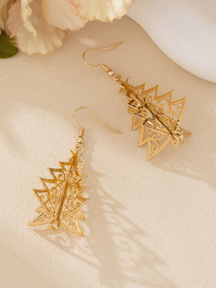 Accessoires de boucles d'oreilles en forme d'arbre géométrique