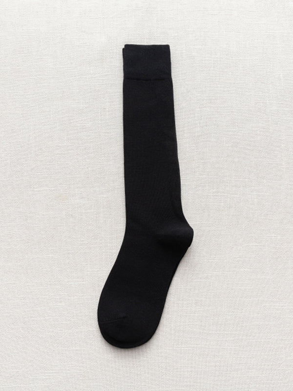 Chaussettes décontractées chaudes couleur unie