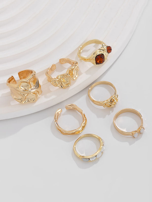 Bague géométrique à strass