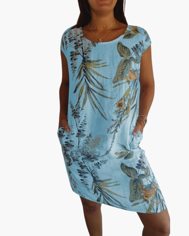 Robe T-Shirt Femme | Robe d'été décontractée avec imprimé