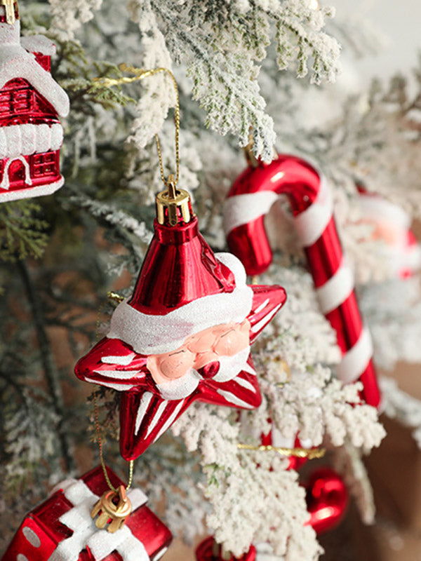 2 pièces nouveau bonhomme de neige maison crème glacée noël arbre décorations pendentif