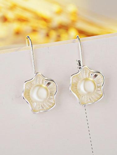 Boucles d'oreilles lotus et perles