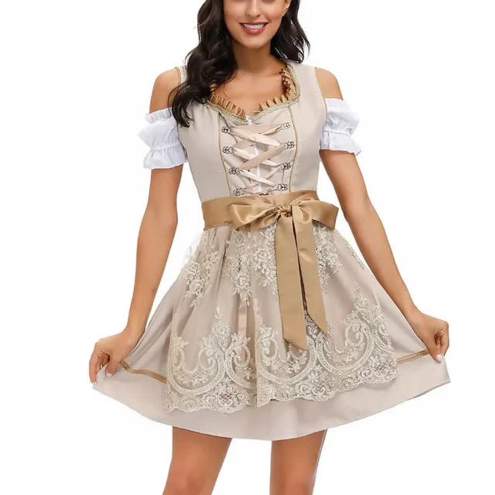 Robe Dirndl Mini Élégante pour Femmes | Traditionnelle Festive