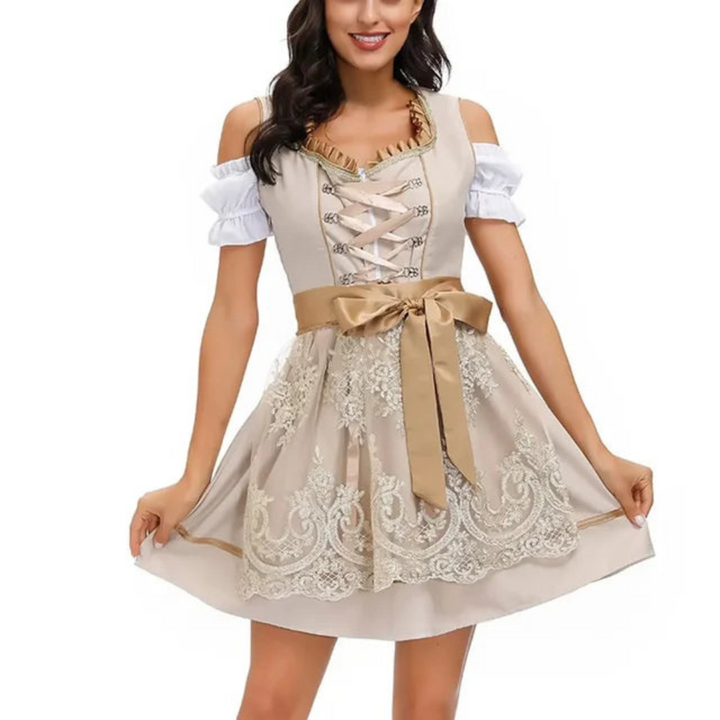 Robe Dirndl Mini Élégante pour Femmes | Traditionnelle Festive