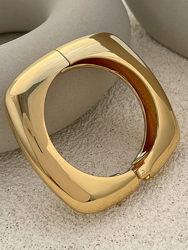 Bracelet géométrique à coupe irrégulière
