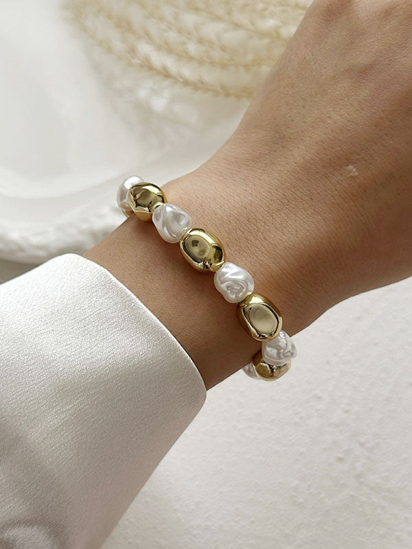Bracelet perlé géométrique
