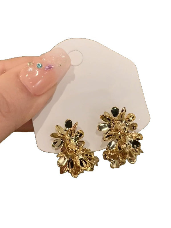 Boucles d'oreilles en forme de fleur