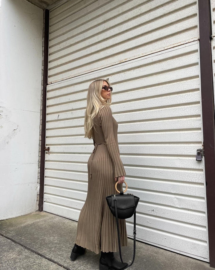 Eliana - Robe tricotée longue et élégante