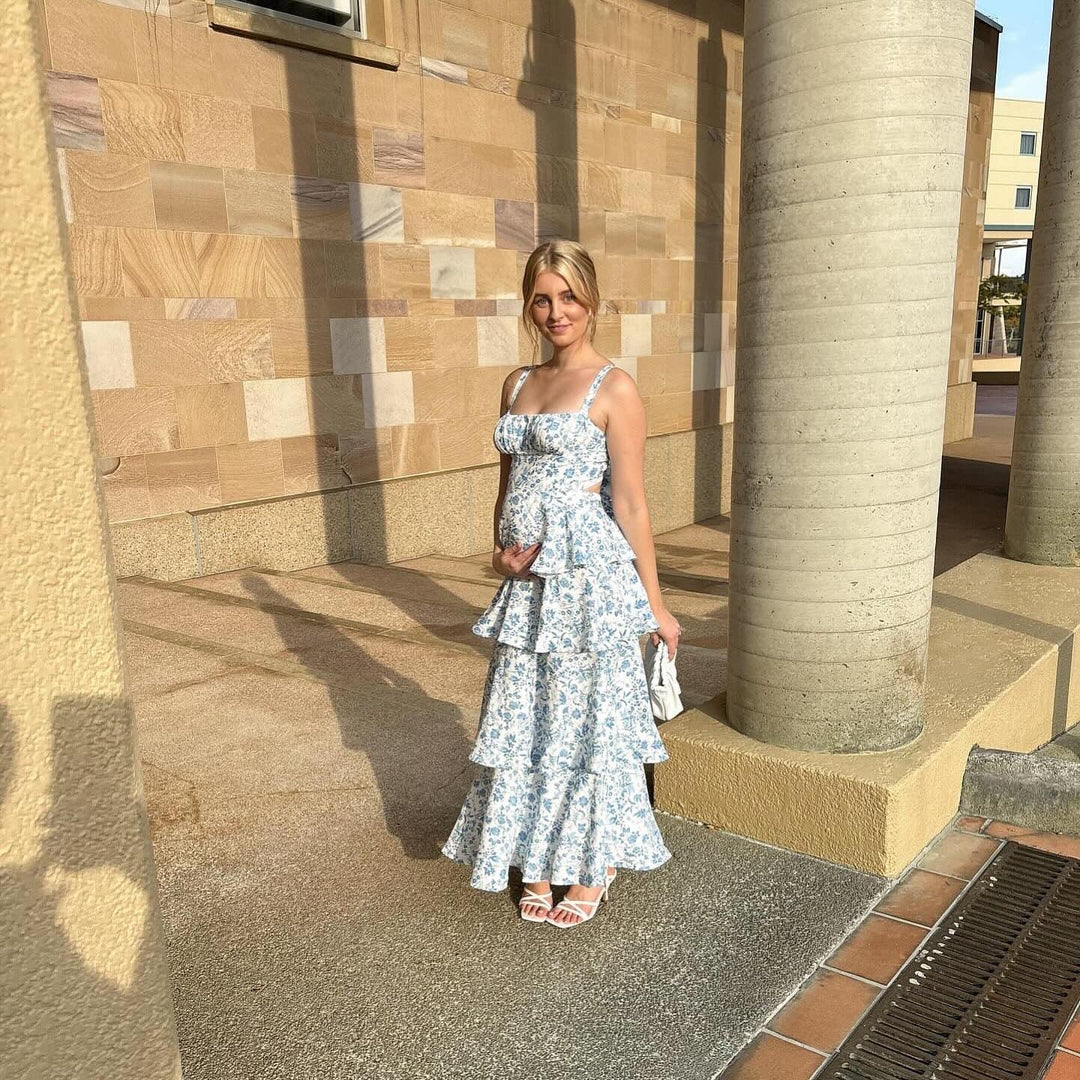 MATILDA | ROBE MAXI AVEC VOLANTS