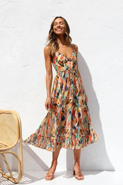 WALTRAUD - ROBE MAXI AVEC DES BRETELLES FINES