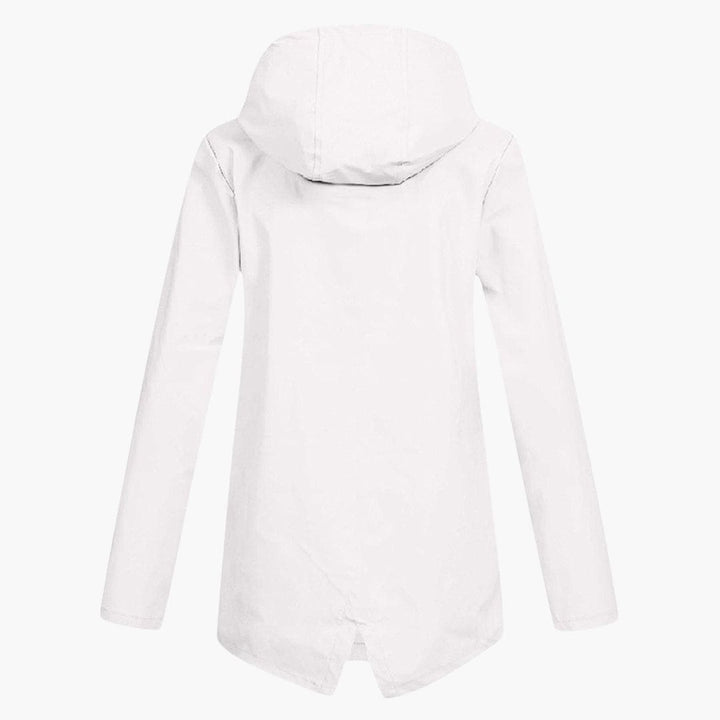 Manteau de pluie pour femmes avec capuche réglable et fermeture éclair