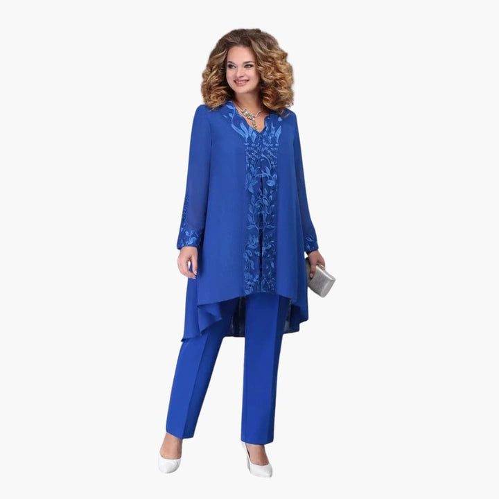 Ensemble 3 pièces brodé pour femmes