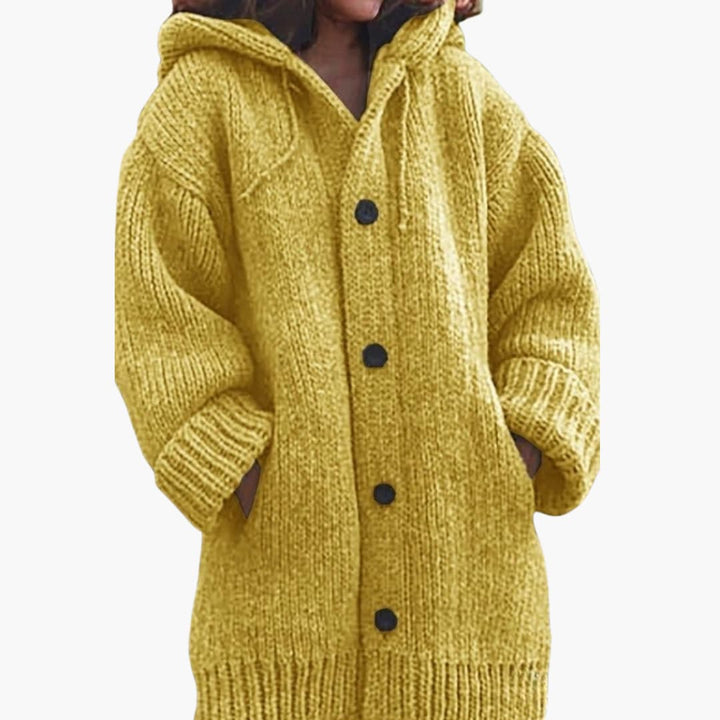 Cardigan long à capuche pour femmes