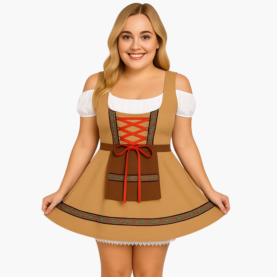 Robe Dirndl avec détails en dentelle pour femmes - Oktoberfest 2025
