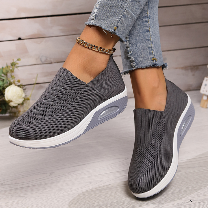 Hermina - Baskets Slip-On pour Femmes avec Structure Tricotée