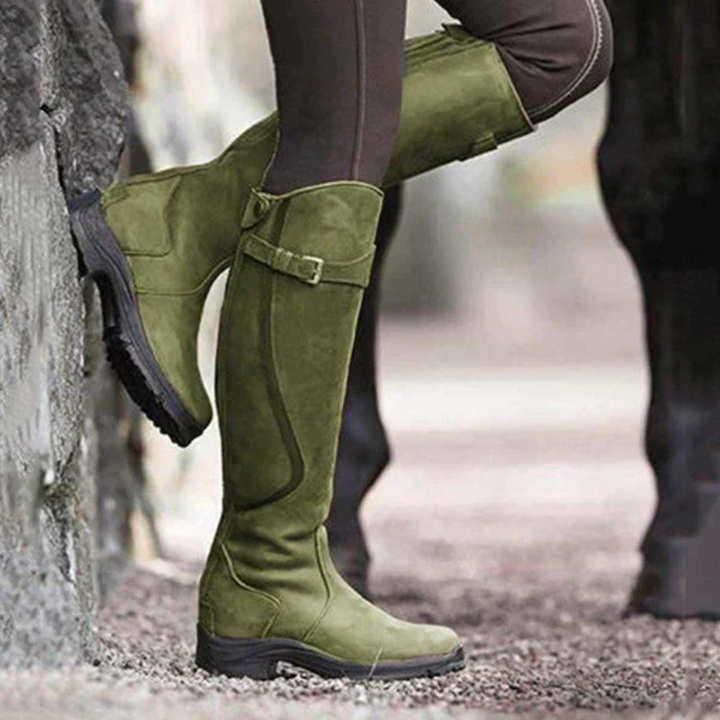 Bottes d'hiver pour femmes | Style équitation hautes avec boucle