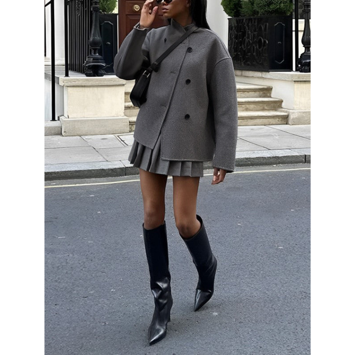 Manteau féminin à double boutonnage