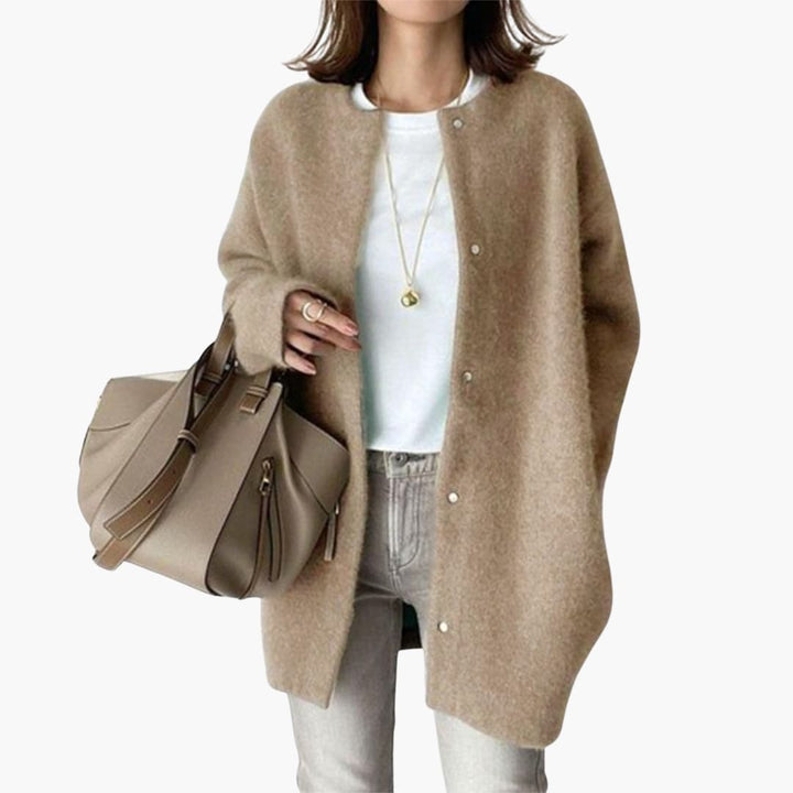 Manteau en laine avec ceinture pour femmes