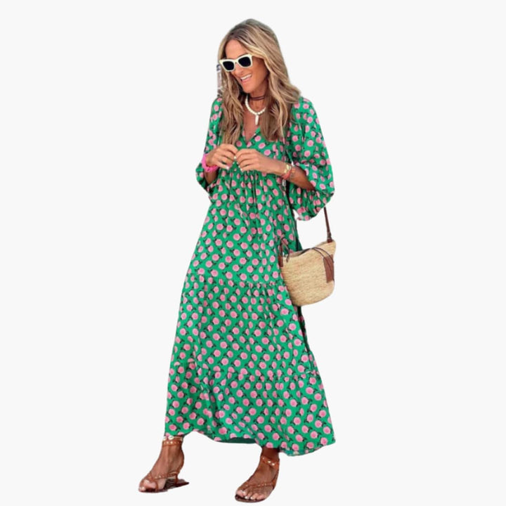 Robe maxi boho pour femmes - Motif floral & coupe décontractée