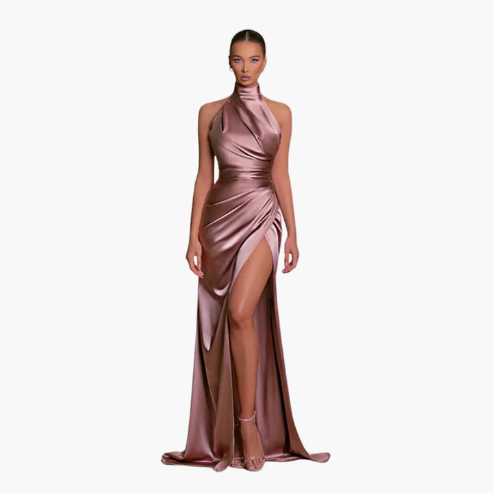 Robe de soirée en satin glamour - parfaite pour les événements de gala pour dames