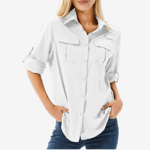 Chemise de randonnée respirante pour femmes | Manches longues