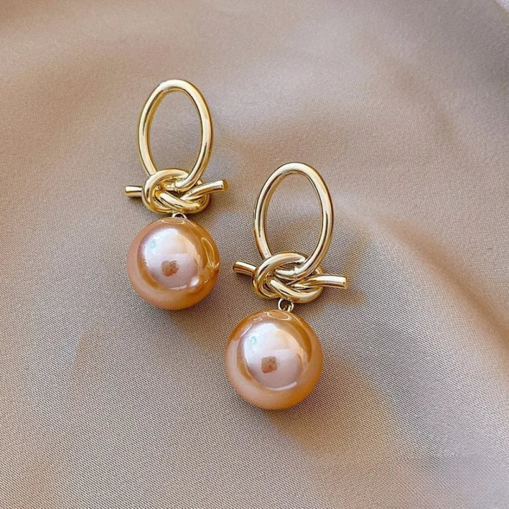 Zelma – Boucles d'oreilles en perles avec nœuds