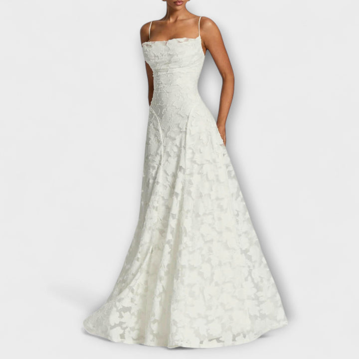 Emberly - Robe maxi en jacquard élégante pour des occasions spéciales