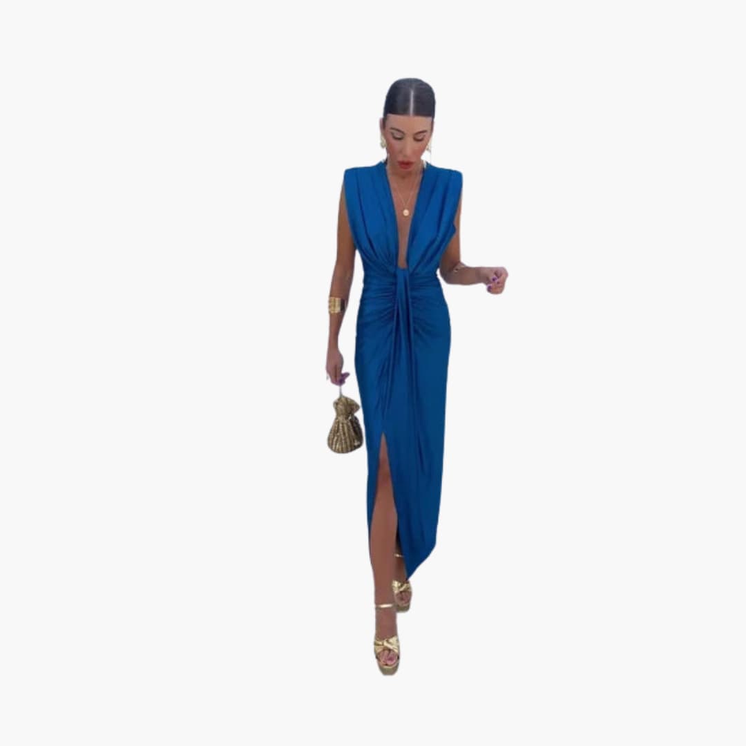 Robe plissée élégante - Robe maxi pour femmes pour occasions festives