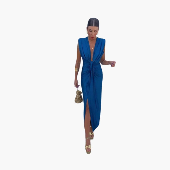 Robe plissée élégante - Robe maxi pour femmes pour occasions festives