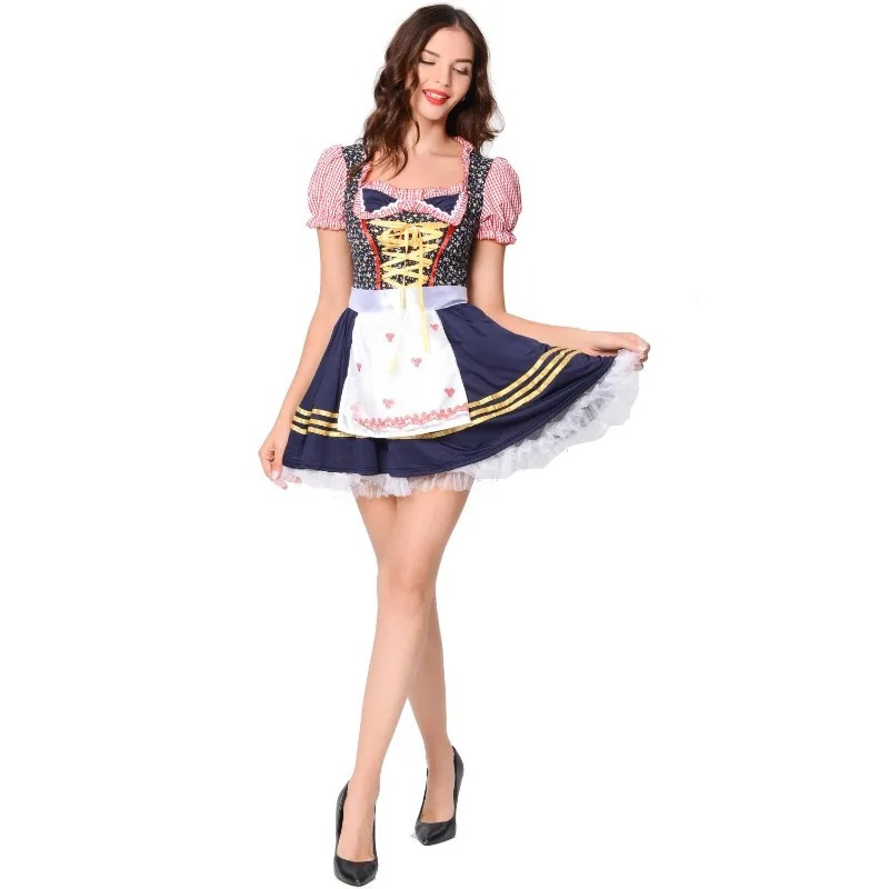 Robe Dirndl Mini Oktoberfest pour Femmes