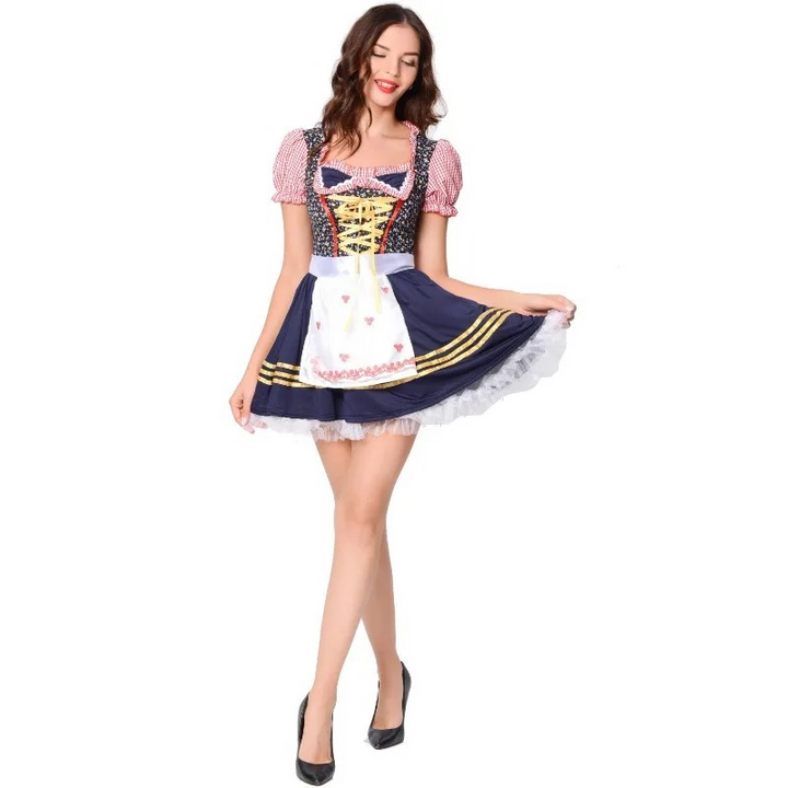 Robe Dirndl Mini Oktoberfest pour Femmes