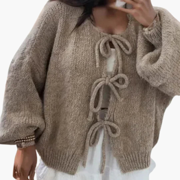 Gilet avec fermeture à nœud pour femmes