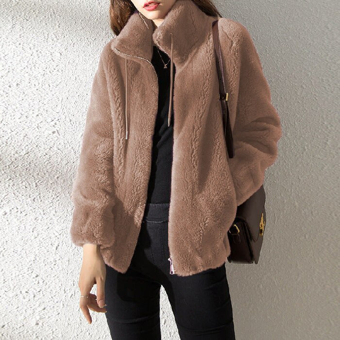 Veste d'hiver pour femmes avec fermeture éclair