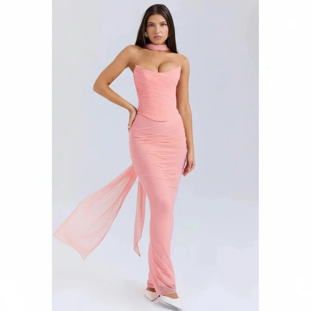 Hanna | Robe maxi corset sans bretelles pour femmes – Corset maxi sans bretelles 2026