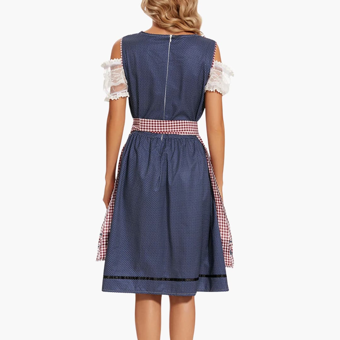 Robe dirndl à carreaux pour femmes - Oktoberfest 2025