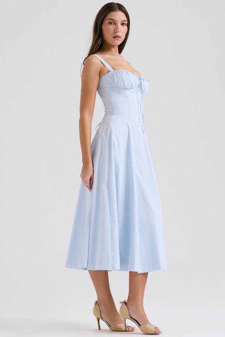 AURORA - Robe midi avec lacets