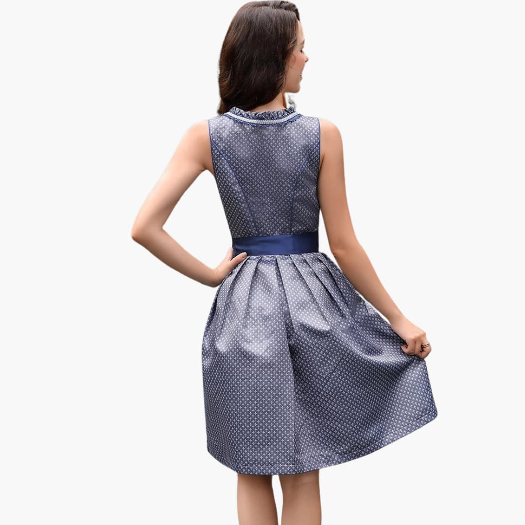 Robe dirndl avec tablier en dentelle pour femmes - Oktoberfest 2025