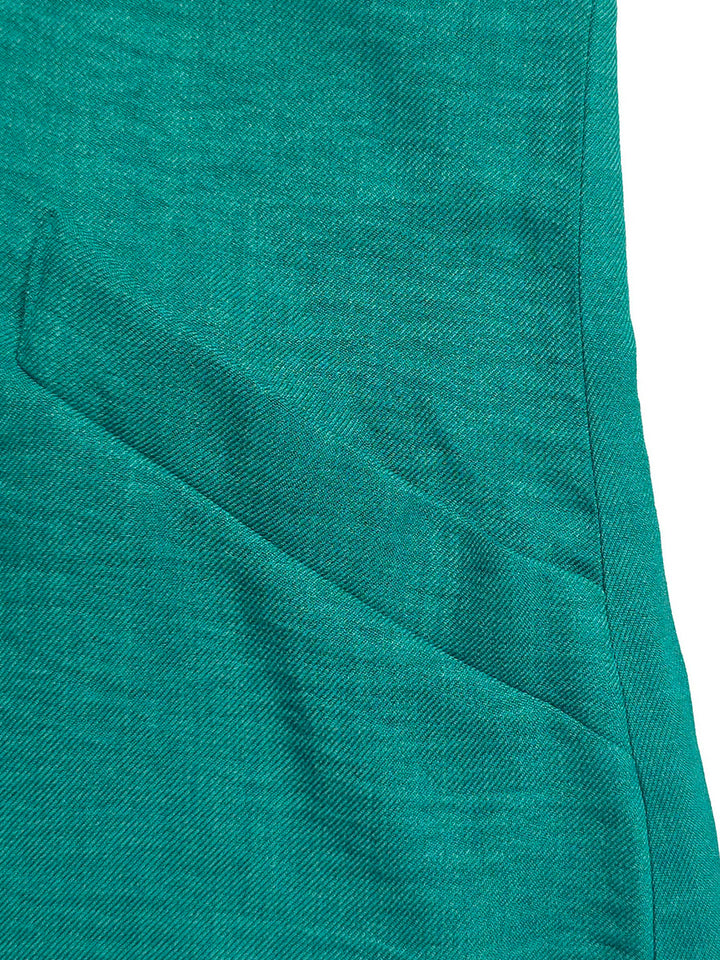 Robe mi-longue ample à manches chauve-souris, à poches, à décolleté en V profond, couleur unie