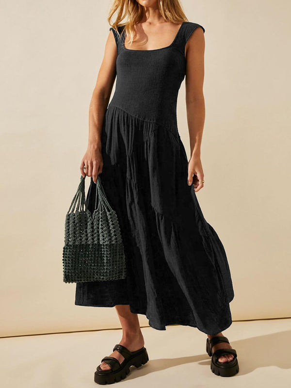 Niomi | Robe maxi bohème avec décolleté carré